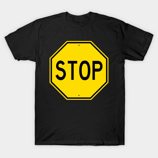 Retro Stop Sign (new) T-Shirt by GloopTrekker